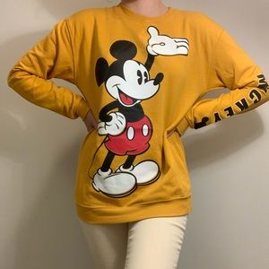 Disney Mickey Mouse mustard yellow sweatshirt